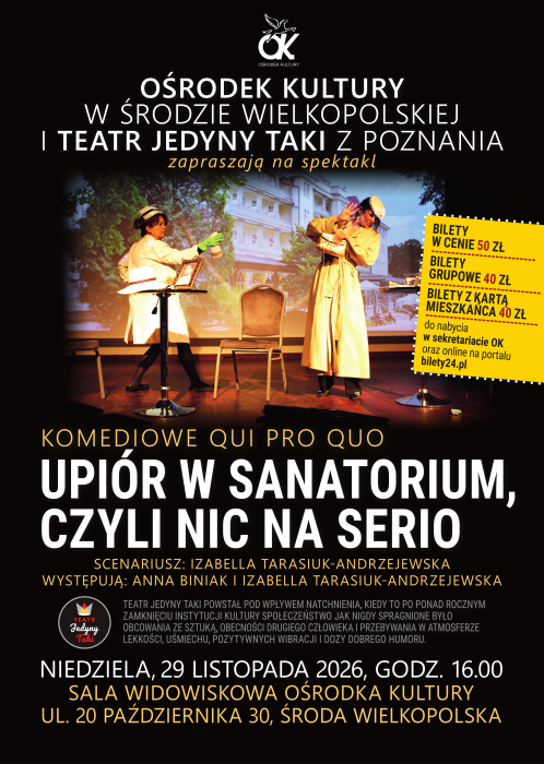 Plakat z aktorkami na scenie